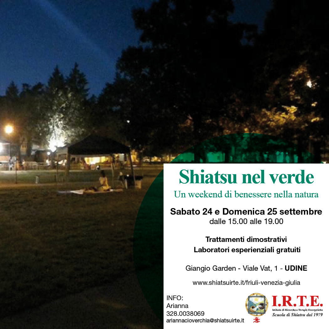 Shiatsu nel verde: Udine, 24/25 settembre 2016